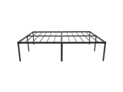 Estructura de cama de alta resistencia, diseño plegable, color negro.