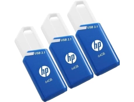 Usb 3.1 Hp 64Gb X755W Pack de 3 Azul PNY