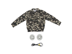 Chaqueta De Camuflaje Con Aire Acondicionado, Ventilador De 3 Velocidades, Protección Solar, Mangas Largas, Talla L