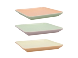 Bandeja de Aperitivos QUID Vitamina Bicolor Cerámica 21 x 21 cm