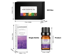 Juego De 6 Aceites Esenciales Orgánicos Solubles En Agua Para Difusor/humidificador, 10 Ml.
