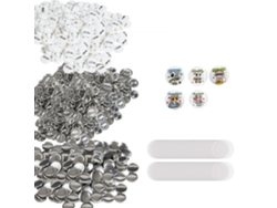Juego de 500 piezas para fabricar botones y chapas de 25 mm Tekmaquinas