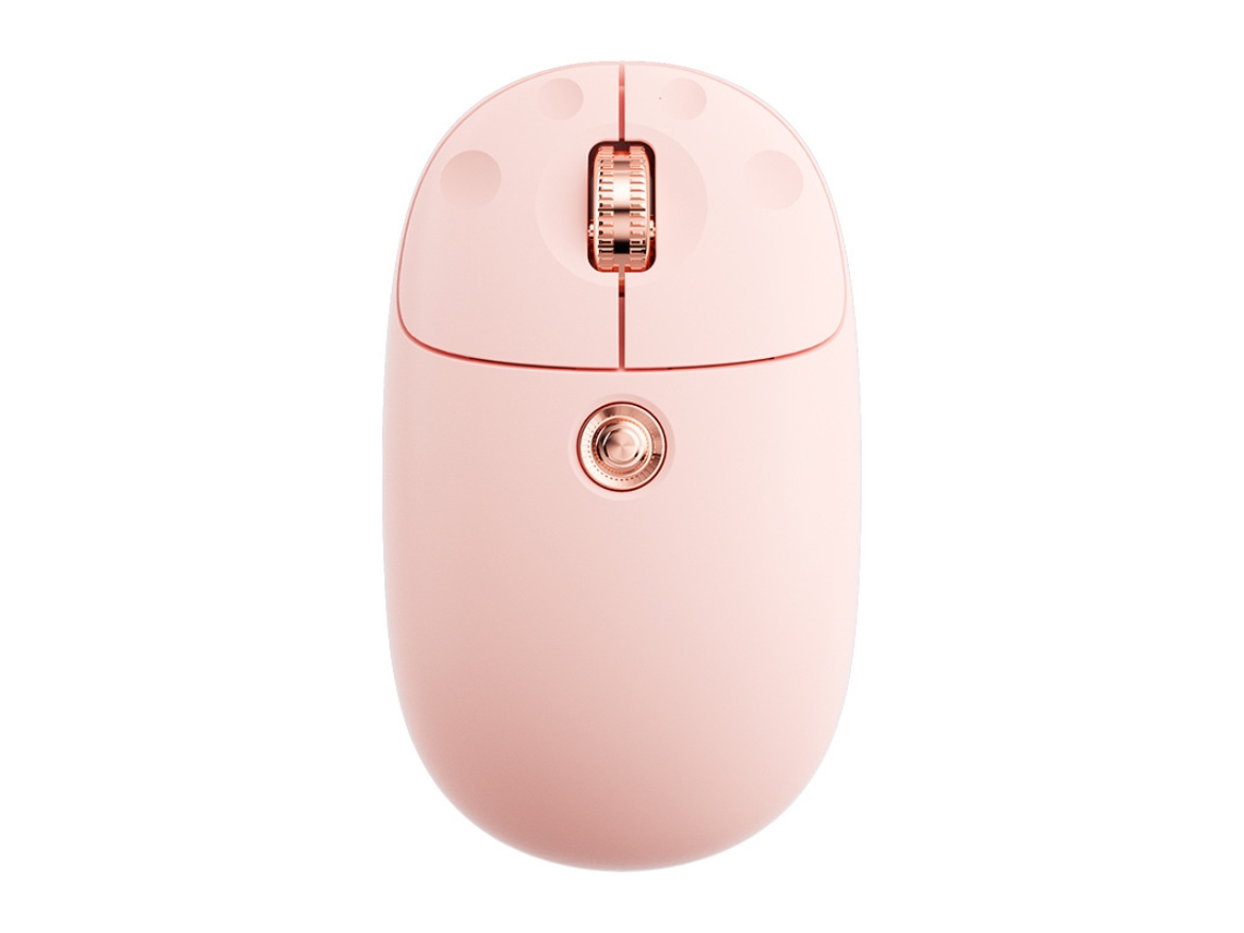 Ratón Bluetooth Yizhood Cat Claw de 2,4 g con tres modos, óptico, silencioso, inalámbrico, para portátil y PC, color rosa