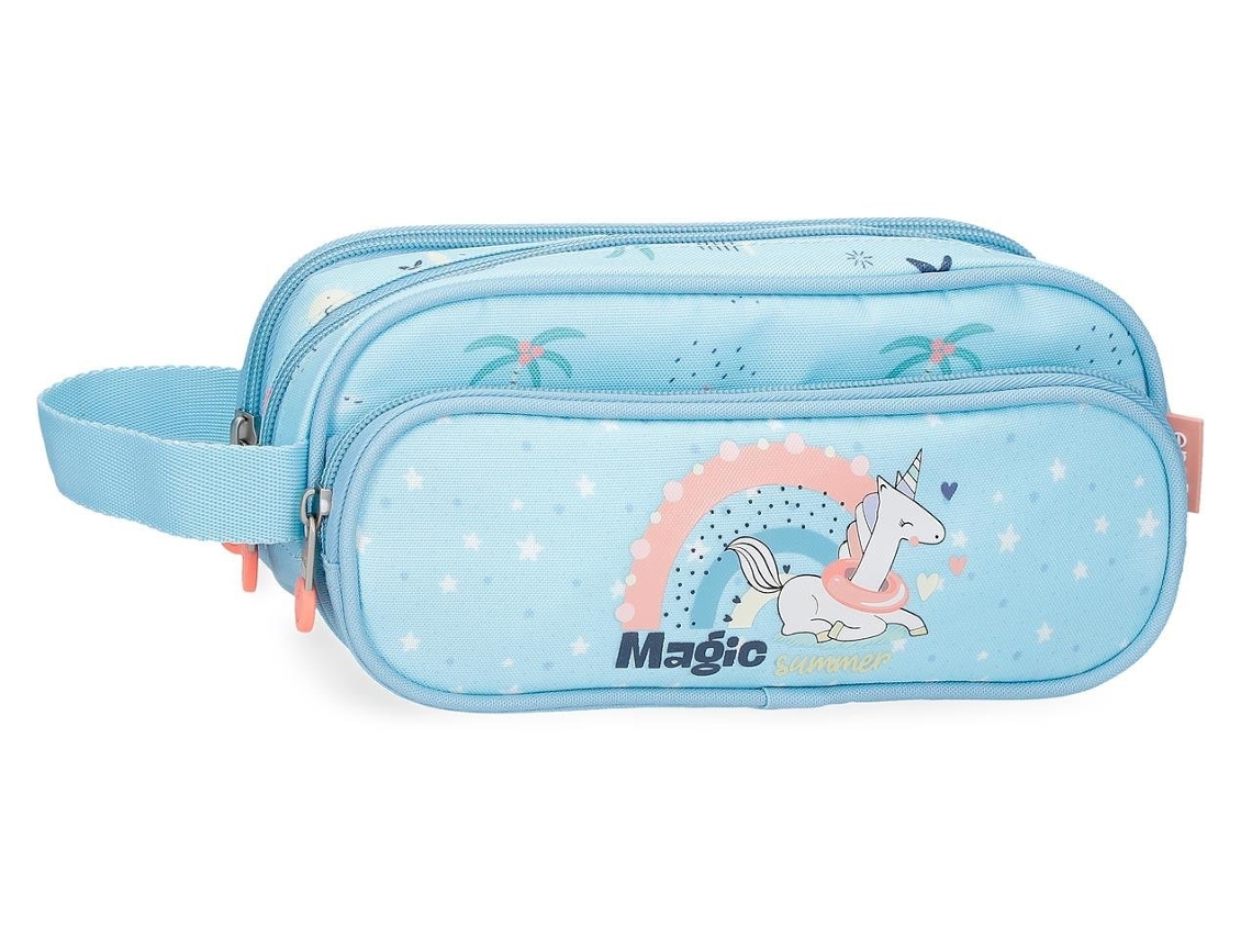 Estuche para lápices de poliéster Magic Summer azul claro Enso