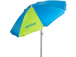 Aktive Sombrilla playa 200 cm azul y verde con funda (envío aleatorio)