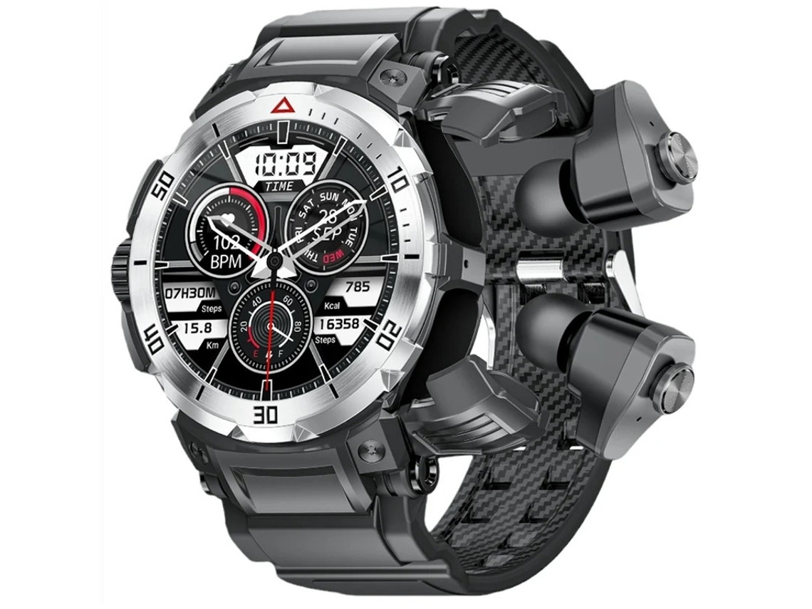 Reloj inteligente militar con auriculares para hombre, resistente, táctico, deportivo, con pantalla táctil HD redonda de 1,46 pulgadas. Bestvite