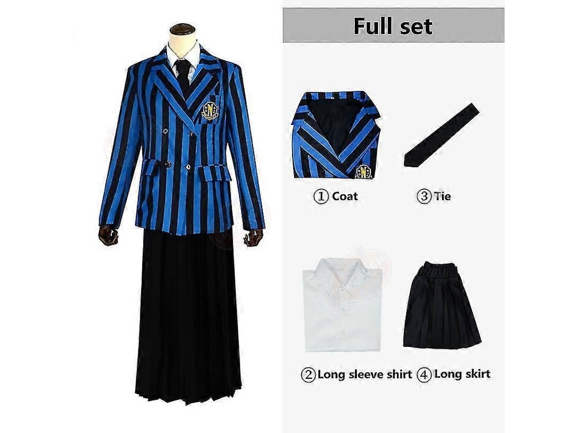 Traje De Cosplay Wednesday Addams Nevermore Academy Uniforme Escolar Para Hombres Y Mujeres Lstyle 2 L Estilo 2