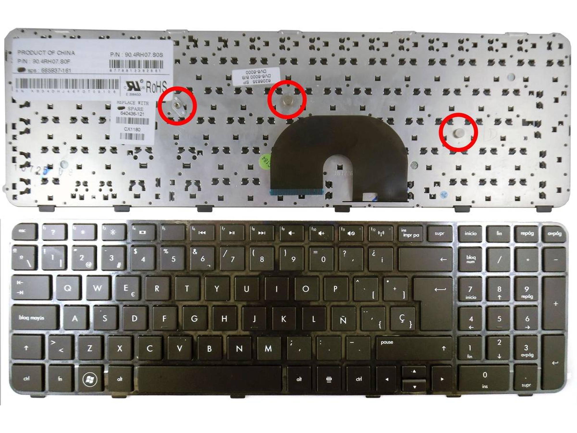 Teclado para HP Pavilion Dv6-6B13Ss Dv6-6B15Ss Dv6-6B16Ss 665326-071