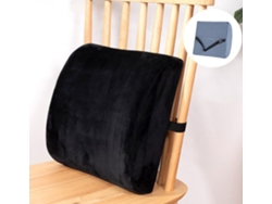 Almohada De Apoyo Lumbar, Almohada Ergonómica Para Respaldo De Silla De Oficina, Alivia Eficazmente El Dolor, Color Negro Gertiz