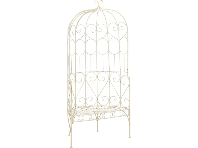 Banco Jardin VIDAXL Blanco Metal (35x35 cm)