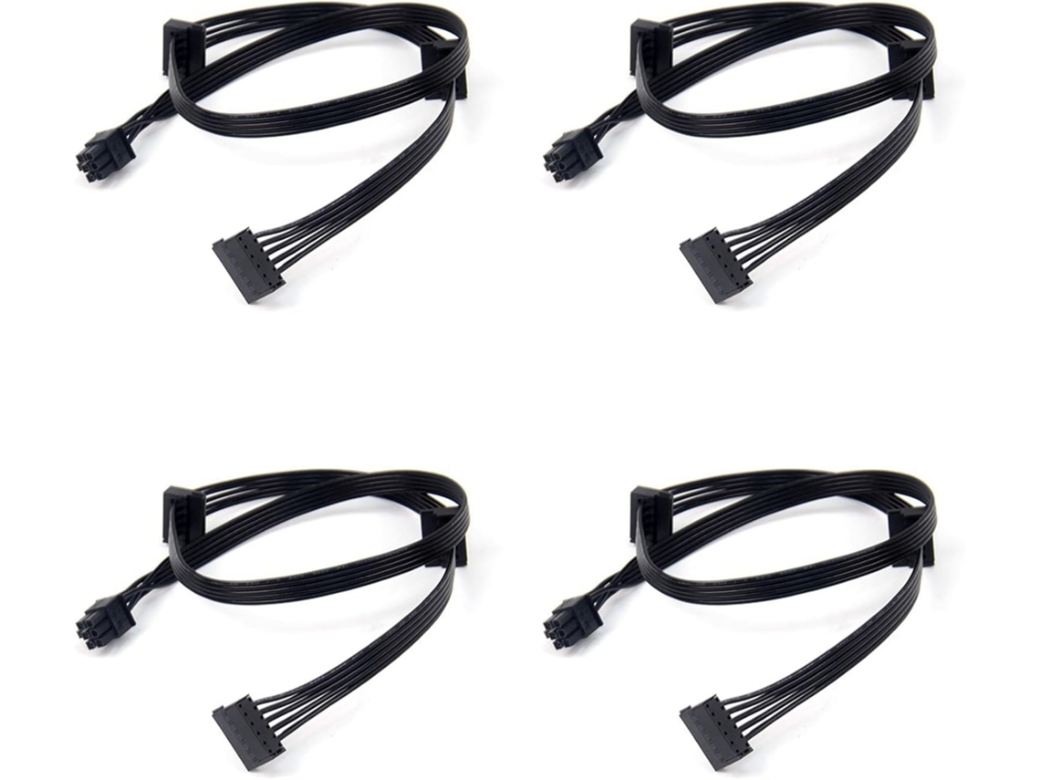 Cable Pci Express De 6 Pines Macho De 4 Piezas Para Gpu A 3 Ssd Cx850m Cx750m Cx600m Cx500m Cx430m Modular