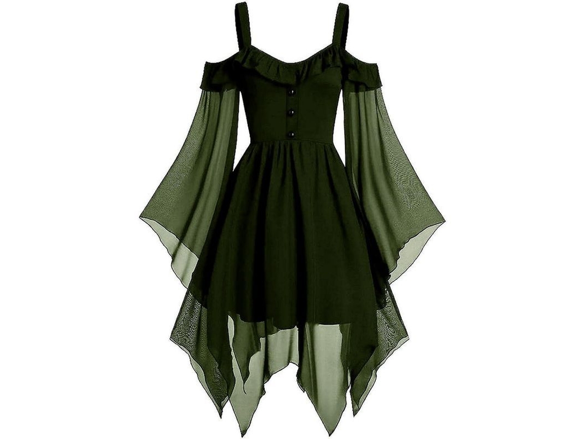 Vestido De Fiesta Gótico Renacentista Sexy, Con Hombros Descubiertos, Talla Grande, Para Halloween Steampunk.