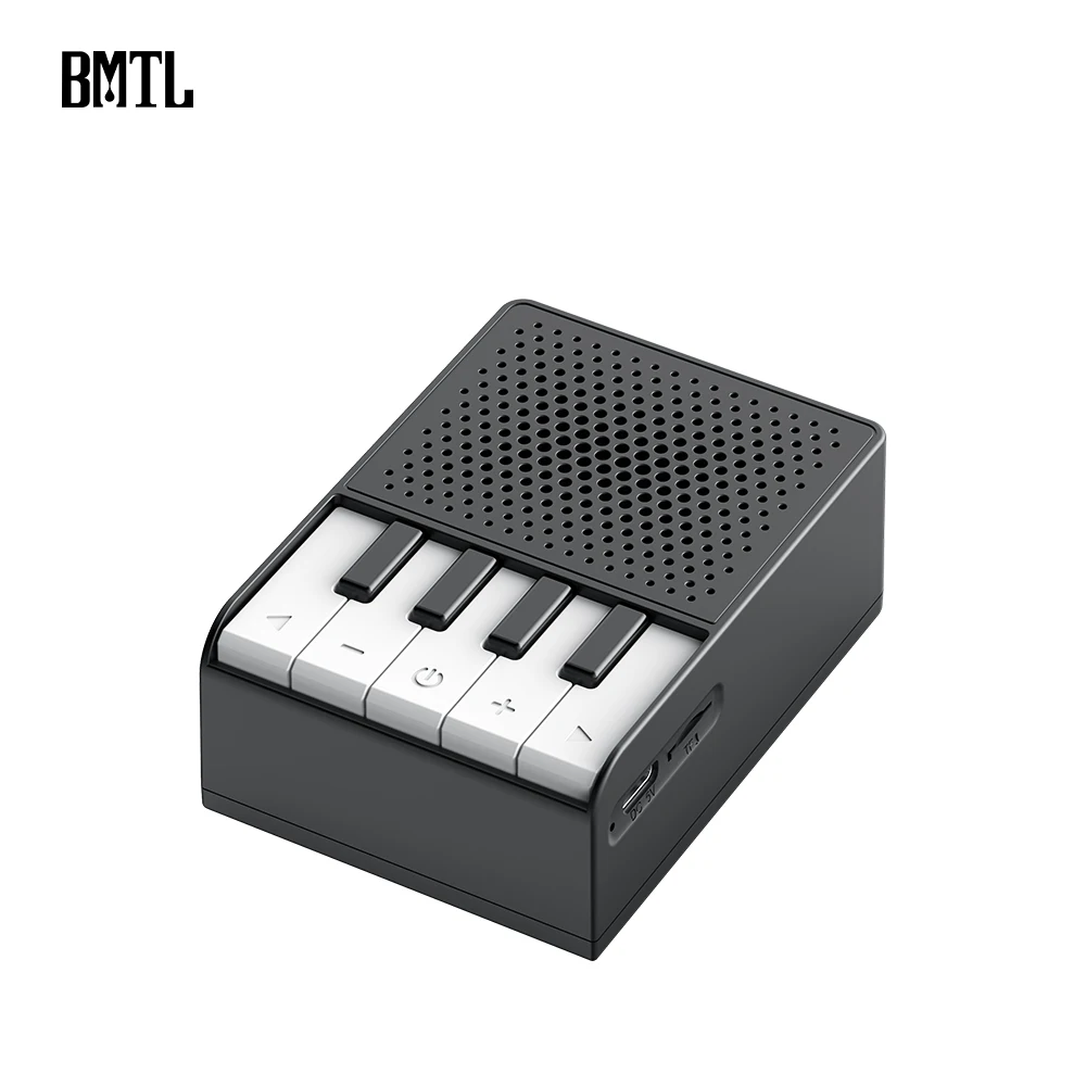 Altavoz Bluetooth Con Forma De Piano (negro), Altavoz Compacto Y Creativo De 5 W Con Tecnología Tws E Impermeable Para Grabación.
