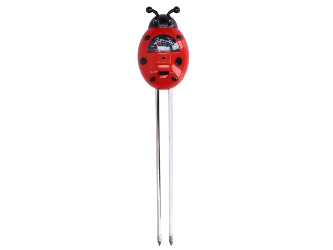 Medidor De Humedad Del Suelo Ladybug Con 3 Tablas De Calibración Y Prueba De Ph Para Plantas.