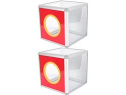 2 Cajas Redondas Grandes Para Boletos De Rifa Con Marco De Aleación De Aluminio.