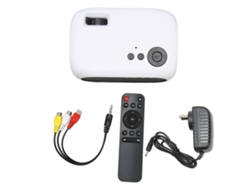Projetor Portátil Mini 360 Graus Som Surround Home Theater Vídeo 3000 Lm 1080p Branco Plug Au