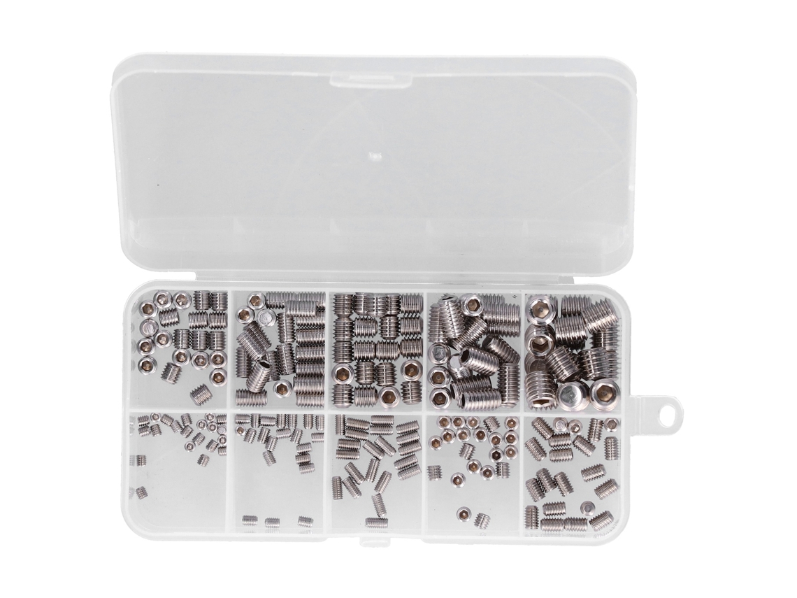 Juego de 220 tornillos ciegos Primerox de acero inoxidable M3 y M8 con marca de seguridad (S/MARK).