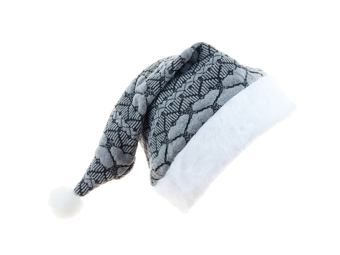 Gorro navideño rojo para adulto con corazón de tela