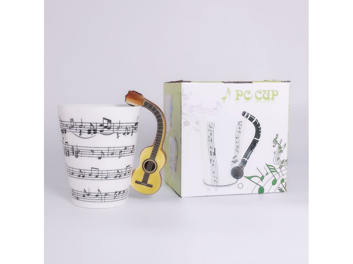 Taza de café con guitarra musical única, un gran regalo para Siurn. Taza de cerámica.