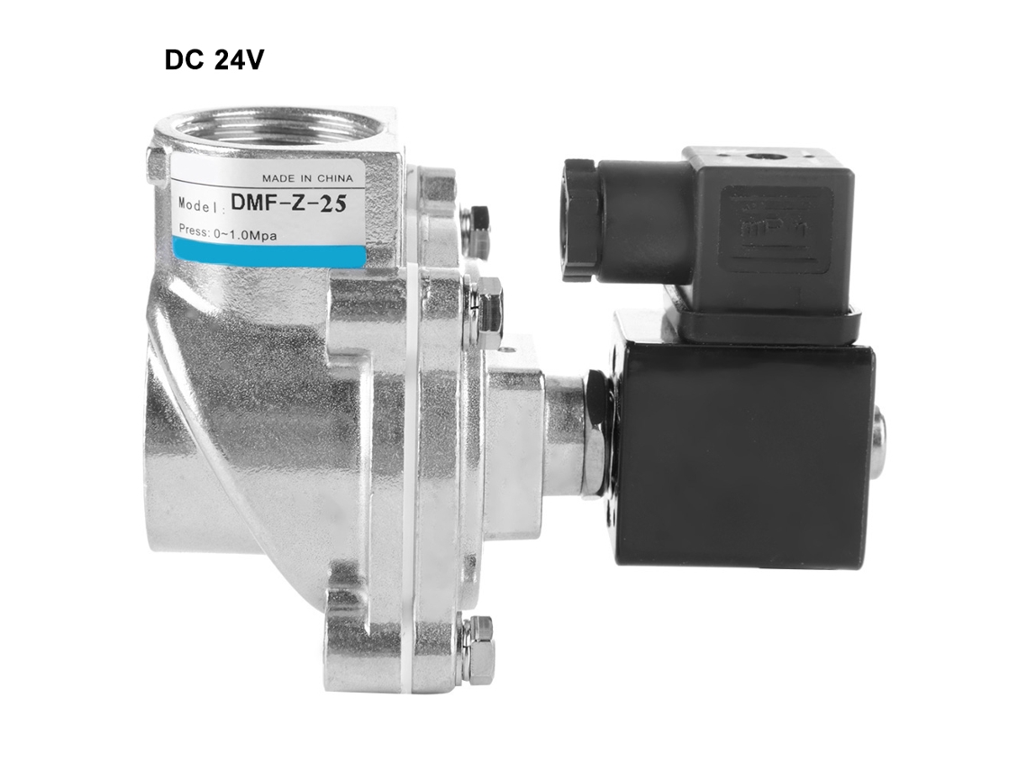 Válvula Solenoide De Ángulo Recto Con Diafragma De Acero, 32 Mm, 0,3-0,6 Mpa, 24 V Cc