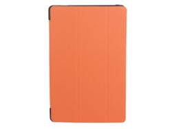 Funda para tableta con refuerzo en las 4 esquinas, soporte estable y cubierta protectora naranja dorado claro