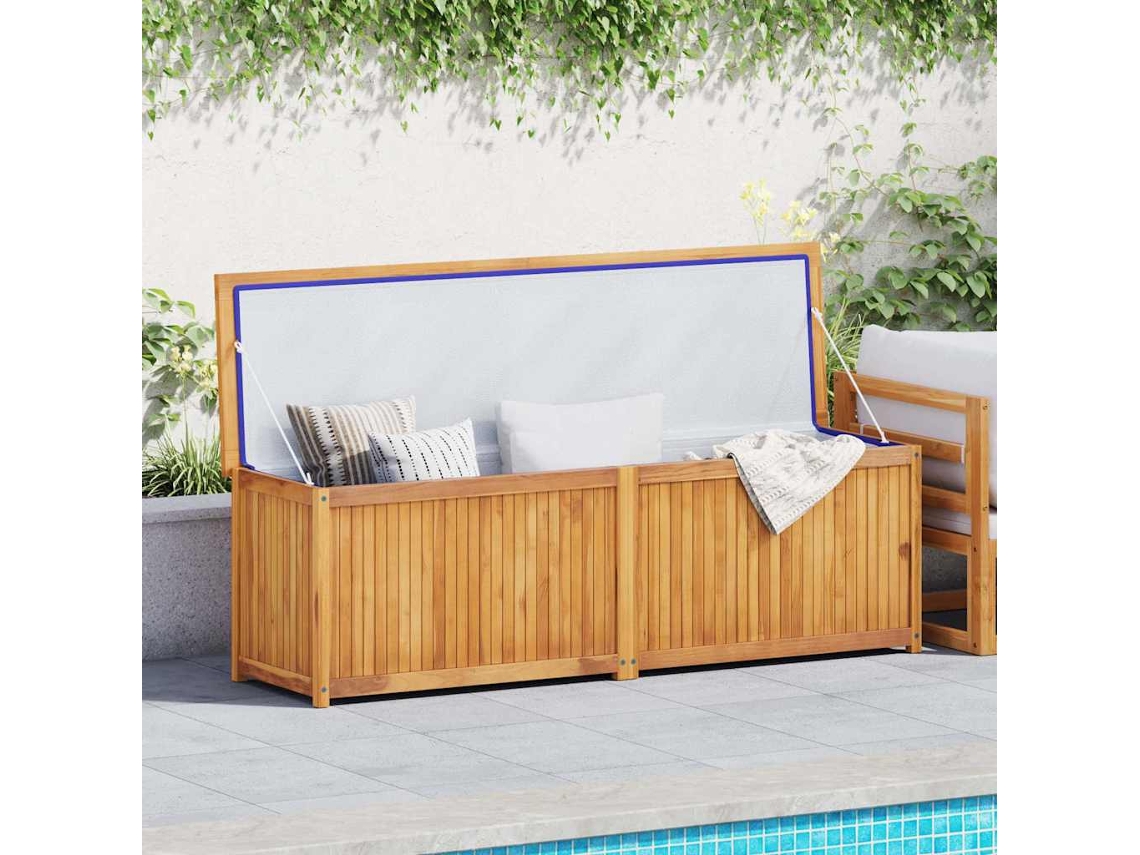 Maison Exclusive - Baúl De Jardín Madera Maciza De Teca 175x50x55 Cm