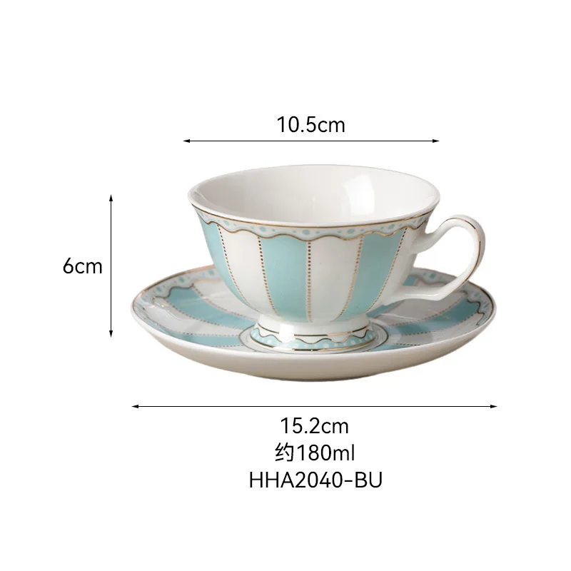 Caneca De Porcelana Fina Em Estilo Nórdico (azul, 180ml) Com Decorações Requintadas Em Tons Claros, Uma Xícara De Café Luxuosa.