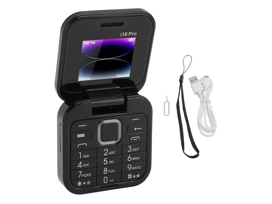 Teléfono Flip 2g 1.77 Pulgadas Dual Sim Dual Standby 1000mah Tarjetas Botones Senior Regalo Negro
