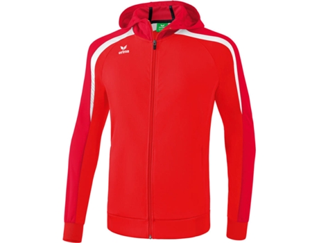 Chaqueta Entrenamiento Niños ERIMA Liga 2.0 con Capucha (Rojo y Blanco - 6 Años )