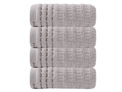 Conjunto de Toallas de Mano Suaves y Absorbentes para Baño y Rostro de Algodón Gris Kofihety - 4 uds (33x20x10 cm)