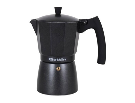Cafetera Italiana Quttin Darkblack Inducción Negra