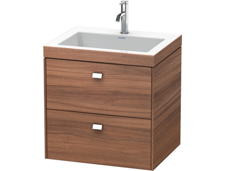 Lavamanos DURAVIT Brioso de 60,0x48,0 cm 2 cajones incl. hueco para sifón y delantal sin rebosadero con banco con agujero para grifo 1 agujero p