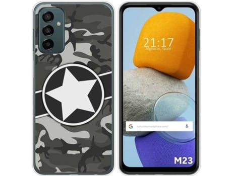 Carcasa para Samsung Galaxy M23 5G TUMUNDOSMARTPHONE Dibujos Camuflaje 02 Multicolor
