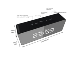2026 Store-reloj Despertador Digital De Mesa Led Con Espejo Y Pantalla De Temperatura