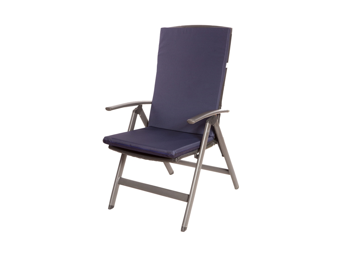 Cojín para silla 1 ud Cojín 110x47x4cm azul oscuro cojín para silla de exterior Cojín de asiento con respaldo alto SETGARDEN
