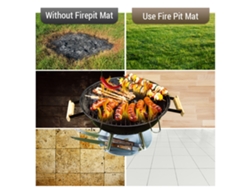 Alfombrilla antichispas para barbacoa y fogata, resistente al fuego para terraza, patio, camping, estufa de leña, parrilla de gas.
