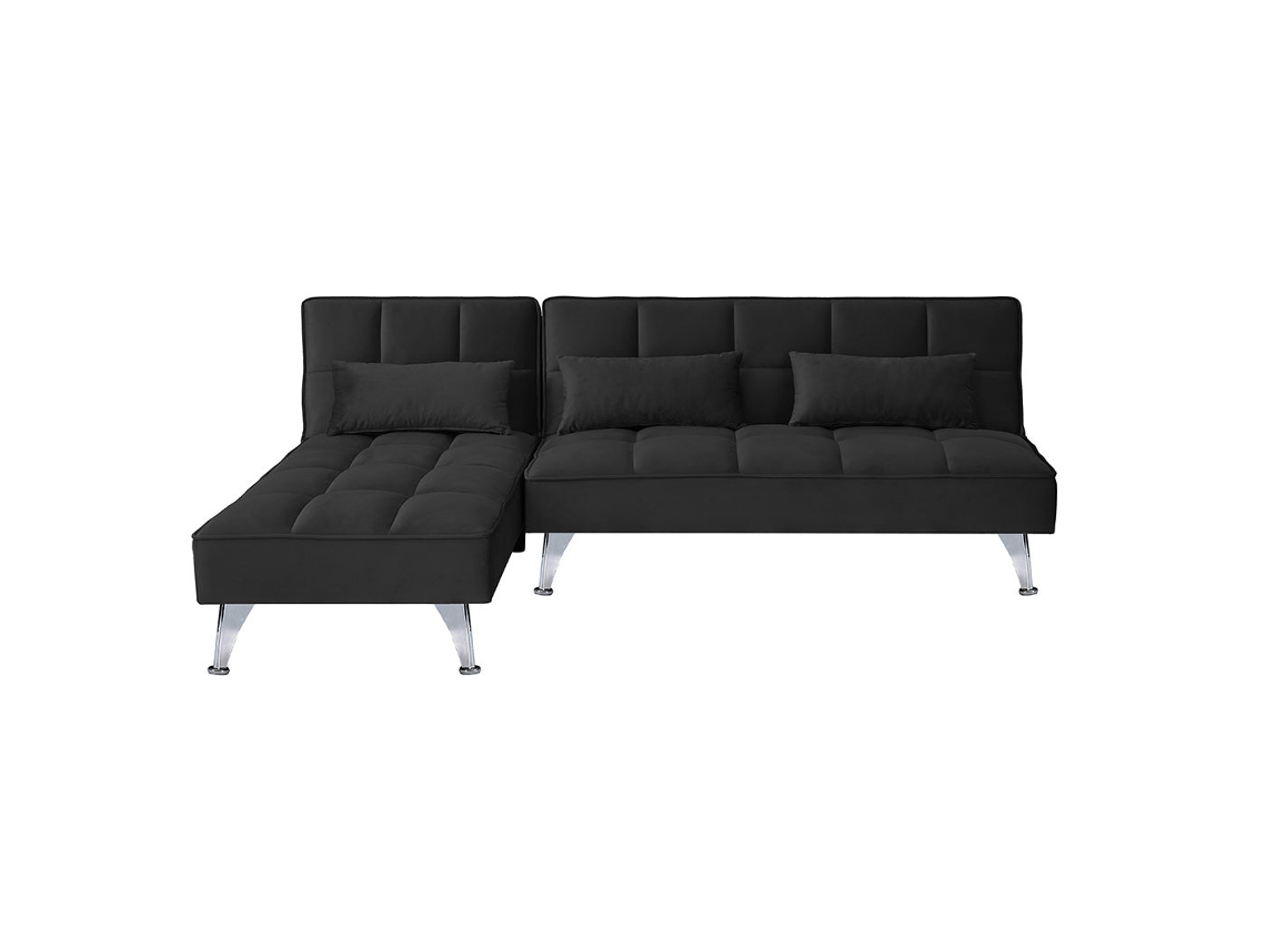 Sofa Cama Chaise Longue Noelia XS 200cm Negro