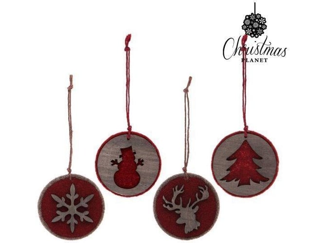 Adorno de Navidad CHRISTMAS PLANET 1896 (Rojo)