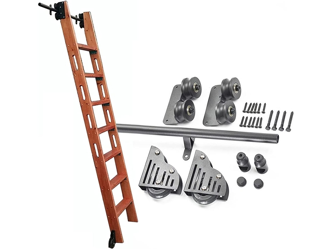 Kit De Herrajes Para Escalera Rodante, Rieles Deslizantes/rieles, Estantería