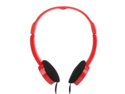 Auriculares infantiles plegables Junli con micrófono - Rojo