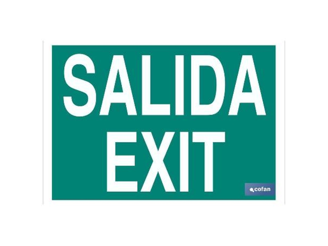 Señal luminiscente 420x297mm. señal salida / exit