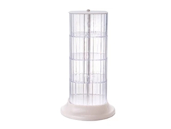 Caja De Almacenamiento Giratoria Transparente De 4 Niveles Para Accesorios Para El Cabello Y Joyas - Blanca