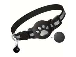 Collar Localizador Para Gatos Pequeños Czhhmart Sin Cuotas Mensuales/sin Necesidad De Tarjeta Sim (solo Para Ios), Color Negro.
