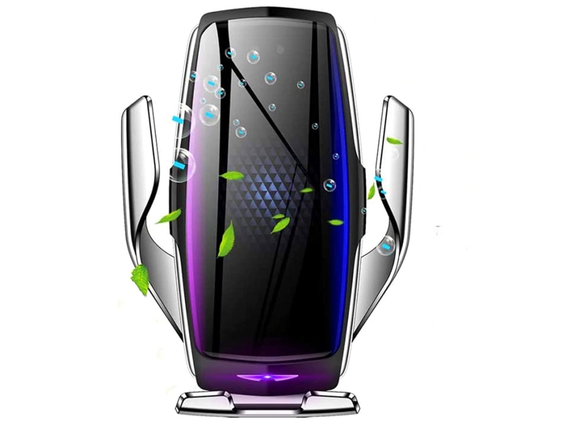 Cargador Carro Fixação Ir Intelligent Wireless Car YIZHOOD Plateado
