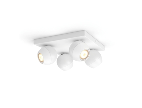 Philips Hue White ambiance Foco de cuatro luces Buckram PHILIPS BY SIGNIFY