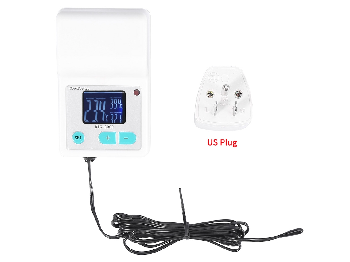 Controlador de termostato digital AC110 con sensor de aire para invernadero inteligente