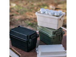 Caja Portátil De Almacenamiento De Especias De 1,1 L Con Tapa Protectora Para Barbacoas Y Picnics.