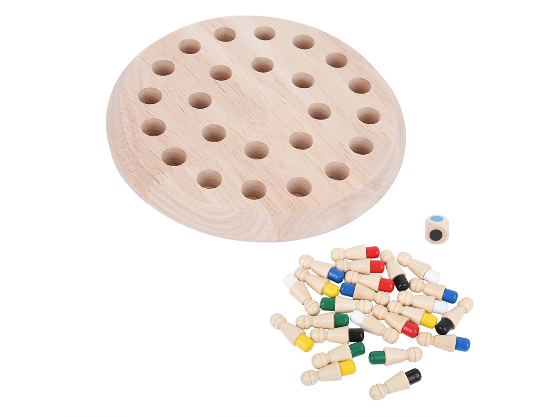2026-juego De Ajedrez De Palillos Con Memoria De Madera Colorido Juguete Educativo Interacción Padre-hijo Para Bebés