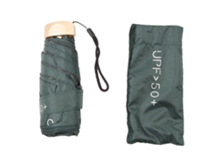 Mini Paraguas Plegable De Bolsillo Con 6 Varillas, Protección Solar Upf50, Resistente A La Lluvia, Color Verde Oscuro.