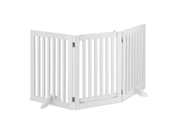 Porta De Proteção Relaxdays, Resguardo Autónomo Com Porta, Axl: 70 X 154 Cm, Dobrável, Para Crianças E Cães, Branco